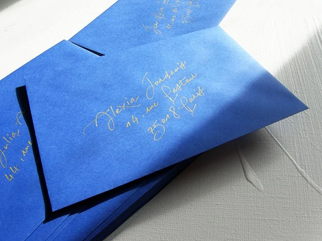 enveloppe de mariage, calligraphie enveloppes, calligraphe paris