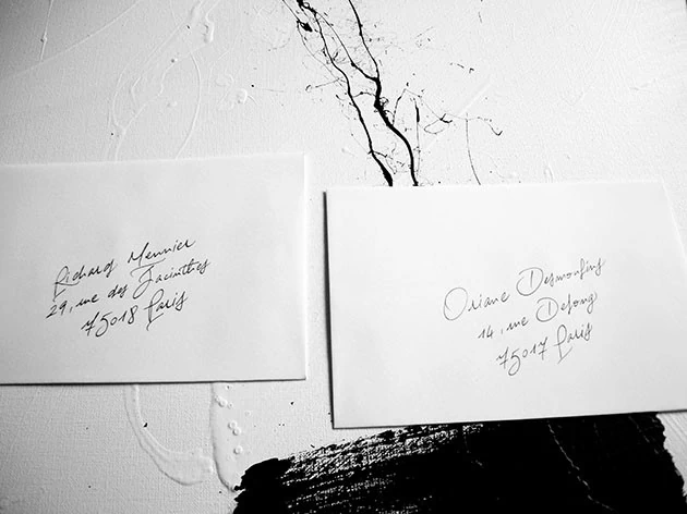 enveloppe mariage, Excessial calligraphie Paris