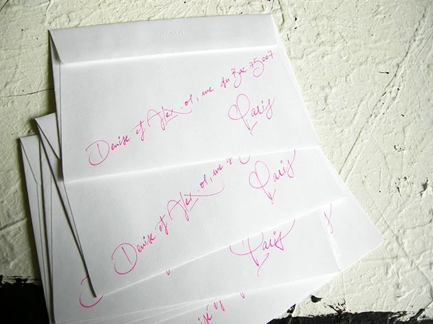 calligraphie enveloppe mariage