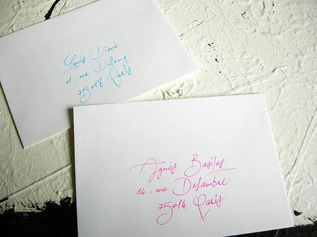 enveloppe mariage calligraphie